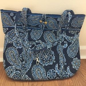 Vera Bradley Vera Tote in Blue Bandana